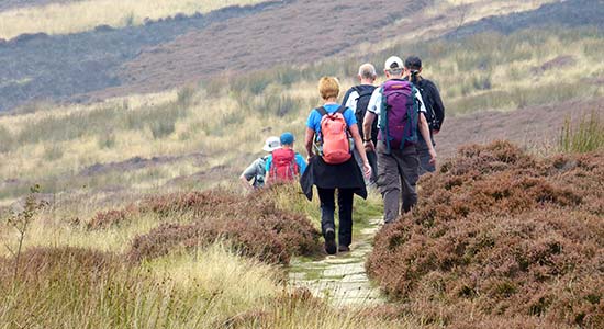Wandelaars op de Yorkshire Moors